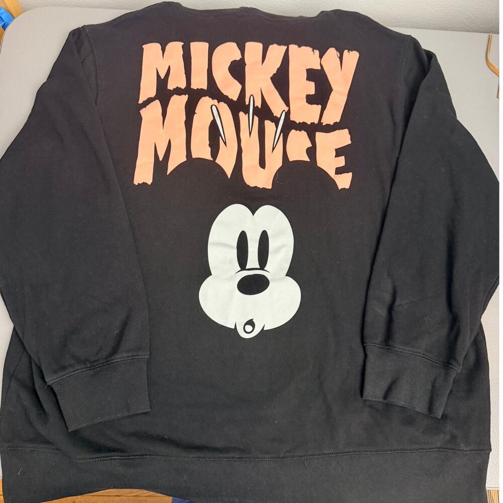 Disney Adult Mickey Mouse Hoodie Black Oversized Graphic Sweatshirt 3XL